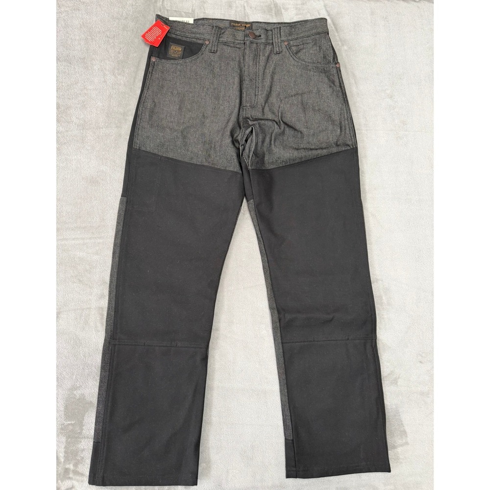 Filson x Wrangler Adventure Jeans Mens 34x32 Black Indigo Denim Relaxed New NWT